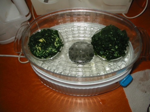 A eggs a poaching in there spinach parcel