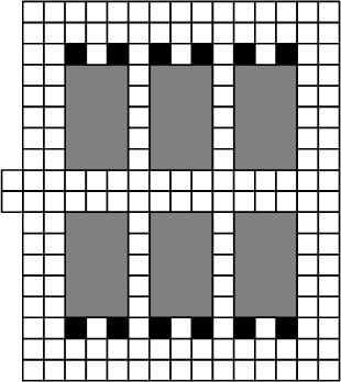 The gray areas are the hidden rooms