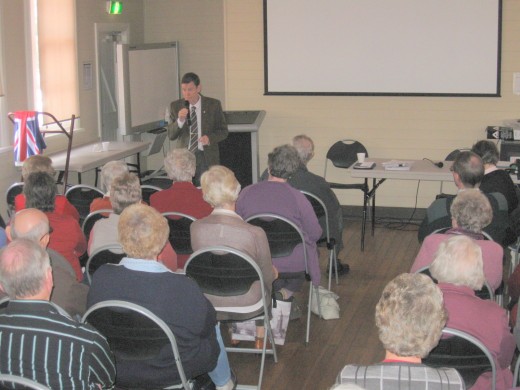 Some of the audience of around fifty people.  Apparently they liked what they heard.