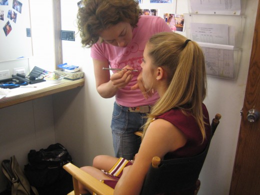 Child actor in the hair and makeup trailer on the set of, "Everybody Hates Chris."