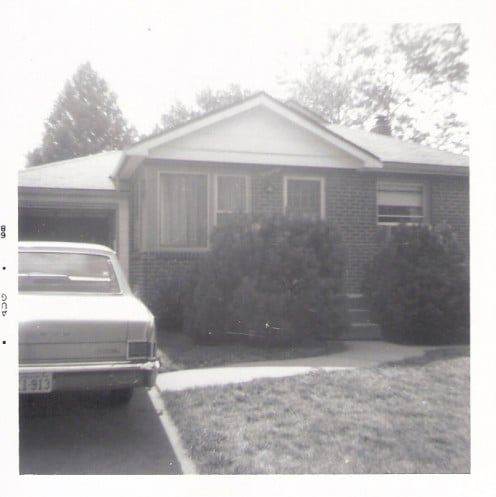 Our modest 2 bedroom home in Hanley Hills...the first house I remember and our 1965 Rambler Classic!