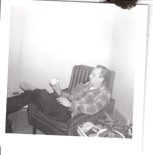 Dad relaxing in the living room.