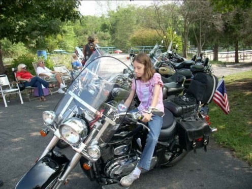 Future motorcycle mama with the Shadowriders!