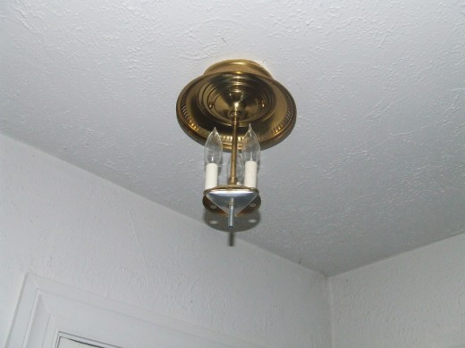 Before we found the cover to this light fixture.