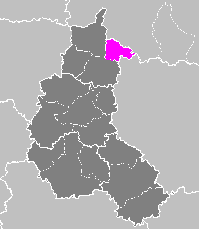 Map location of Sedan 'arrondissement'
