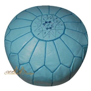 Blue Moroccan pouf.