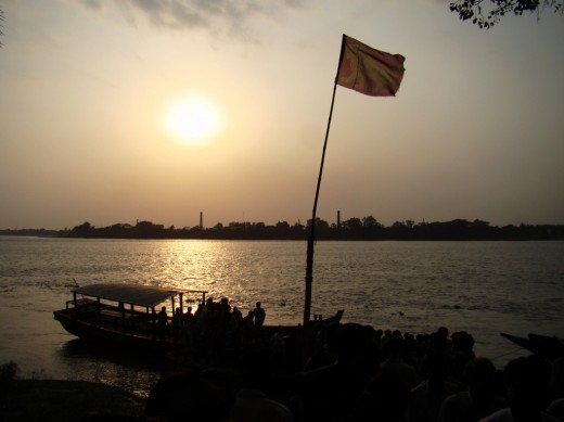 Sunset in Ganga at Shyamnagar