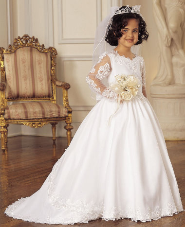Flower Girl Dress with Lace Work