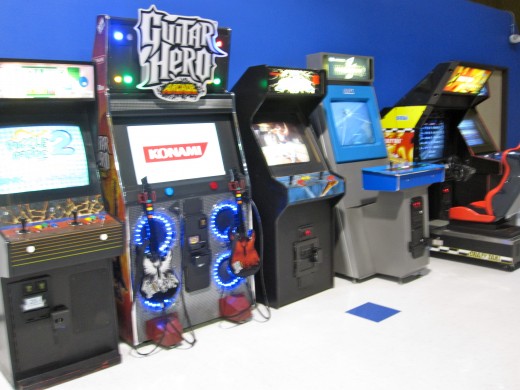 The Video Game Area at Sky High in Costa Mesa, CA.