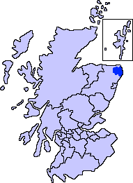 Map location of Buchan, Aberdeenshire, Scotland
