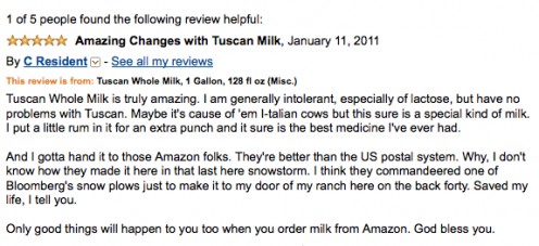 Always delivered ahead of time, and only the best could happen to you if you buy milk from Amazon!