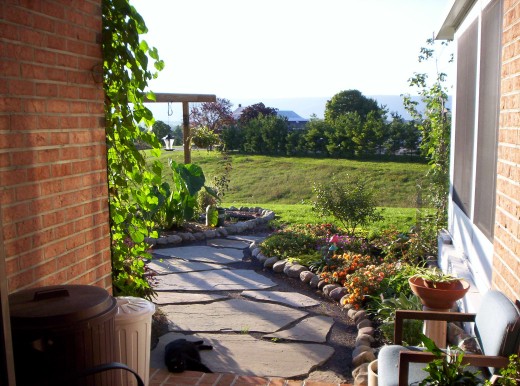 Stone Walkway off Patio