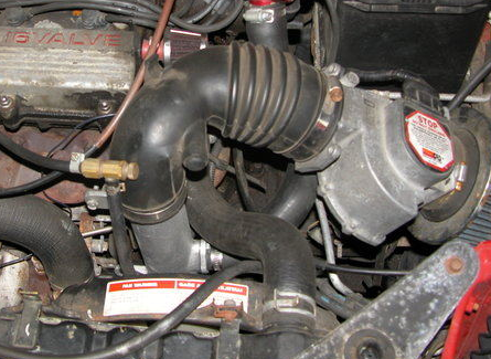 Example of also using a larger J-pipe (behind radiator)