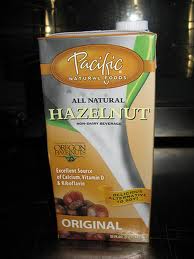 Packaged hazelnut milk