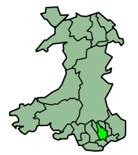 Map location of Caerphilly