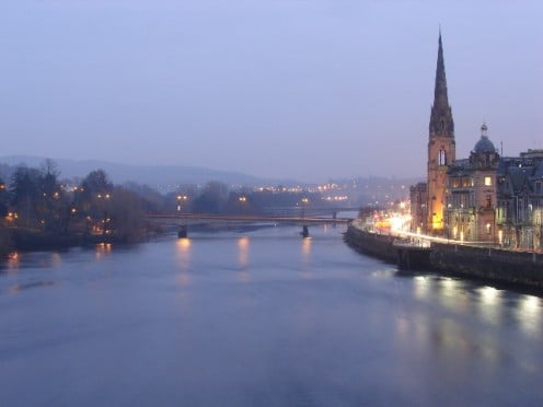 River Tay looking south from the Old Bridge