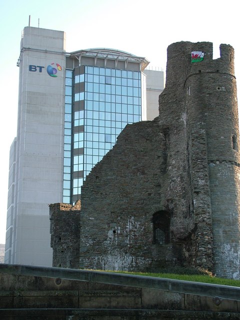 BT Tower and Swansea Castle 