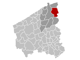 Map location of Damme