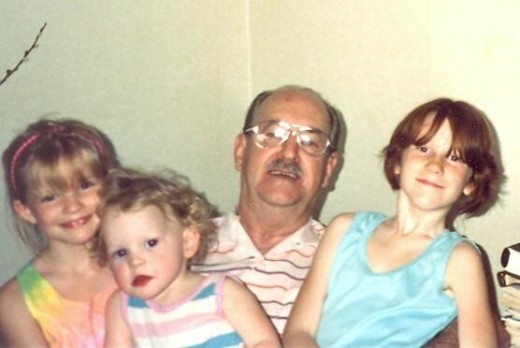 Grandpa, me and my sisters