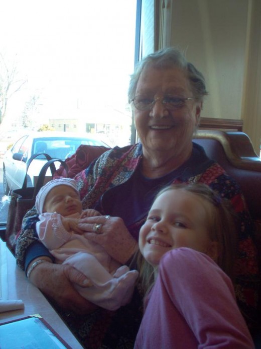 Gram and two of her great-grand daughters