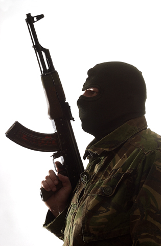 Terrorist with AK47
