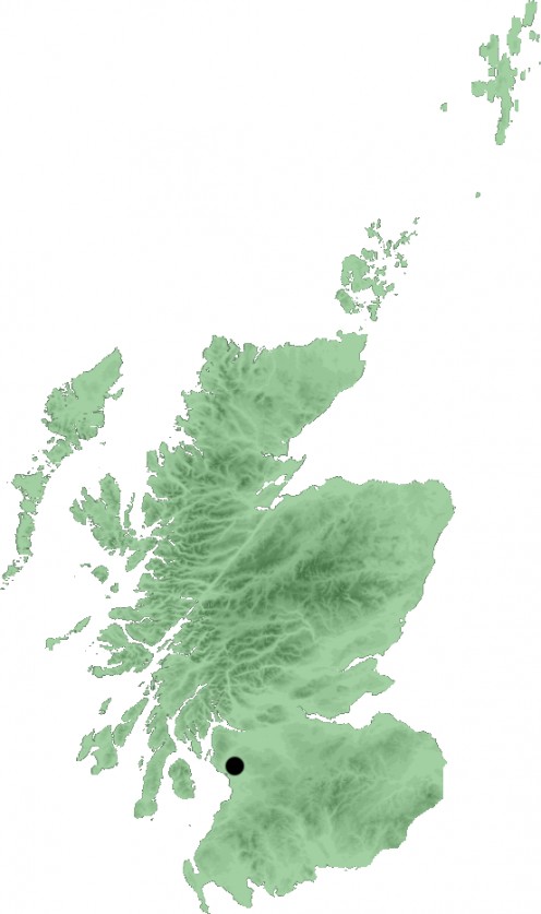 Map location of Kilwinning, Scotland