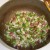 Next add the Holy Trinity (chopped onion, celery and green bell pepper) to the bacon.  The aroma of this combination of country style bacon and fresh chopped vegetables cannot be explained, only enjoyed!  I guarantee!