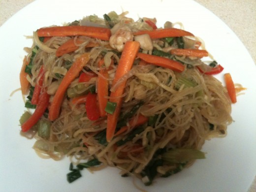 Pancit Vegetables and Seafood 2