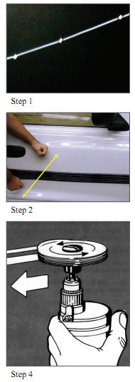 Steps to remove molding and old tape