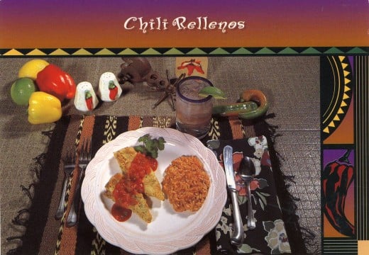 Chili Rellenos with Frijoles, Yummy!