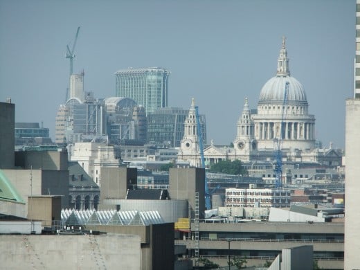 View of St Paul's Cathedral, taken from the London Eye