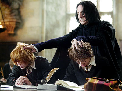 Professor Snape, Ron and Harry