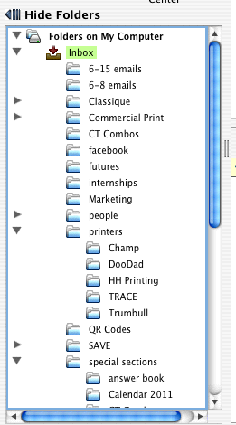 Creating sub folders can make retreival of information more efficient and accessible. 