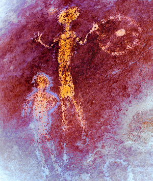 Chumash Sun-Child-Adult painting.