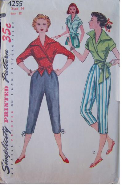 Simplicity printed pattern #4255, dated 1953 