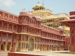A Rajput Palace, Chandramahal in Jaipur, built by Kachwaha Rajputs