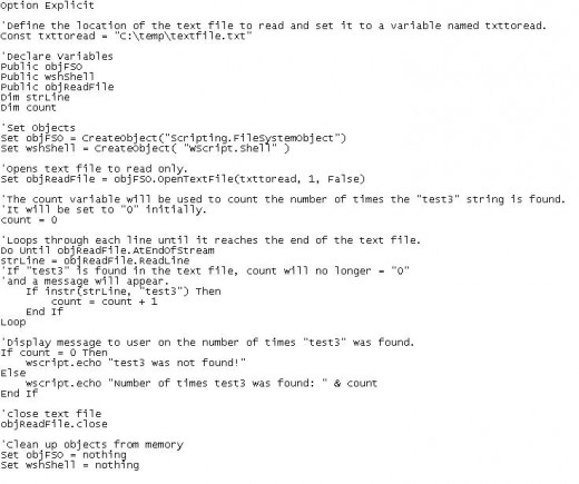 Search Text File Code