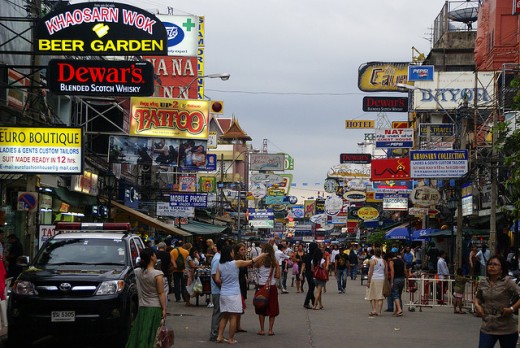 Khaosan Road, all you need for cheap vacation offered here. Photo by Patrikmloeff