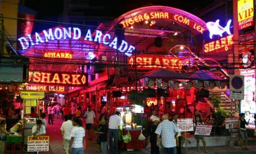 Pattaya and Patong in Phuket , the famous nightlife destination in Thailand