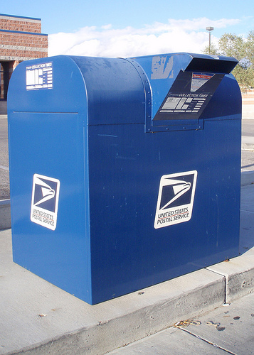 U.S. Postal Service mail box.