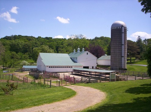 Main Dairy Barn & Petting Farm of Malabar Farm State Park. 
