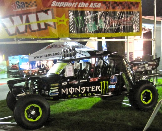 The Monster Energy Drink truck at the Barrett-Jackson Auto Auction in Orange County, CA.