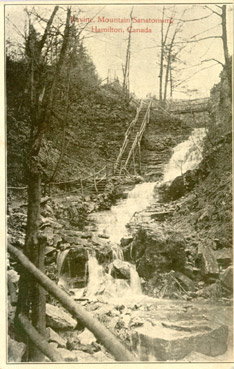 Vintage Postcard calling this Ravine Mountain Sanatorium. Now it is called Upper Sanatorium Falls.