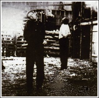 Lynching of Miller and accomplices at Ada, Oklahoma  April 19, 1909. 