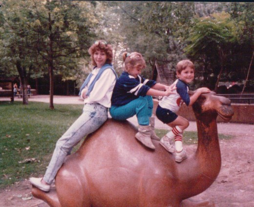 My sister at the zoo with my 2 oldest years ago.