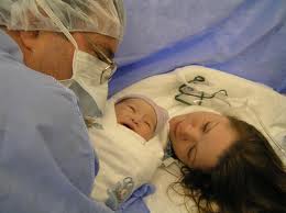 The First Kiss After a C-Section Birth.