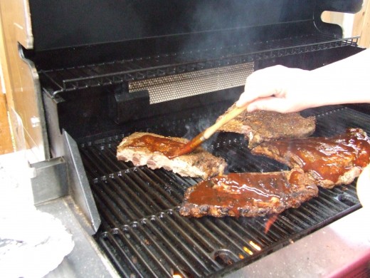Coat the bone side with either 1 or 2 secret sauce and heat for 5-8 minutes then the other side for 5-10 minutes or until coated the way you like it to look.