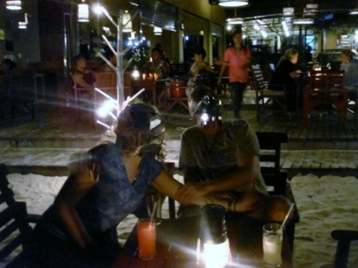 A drink on the beach