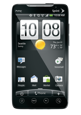 HTC EVO 4G for Sprint, 4.3 in screen, 1 GHz CPU, WiMAX 4G, every good spec even today