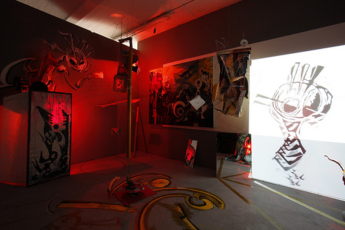 Victor Mavedzenge's installation at The Slade School of fine art 2010.Final show